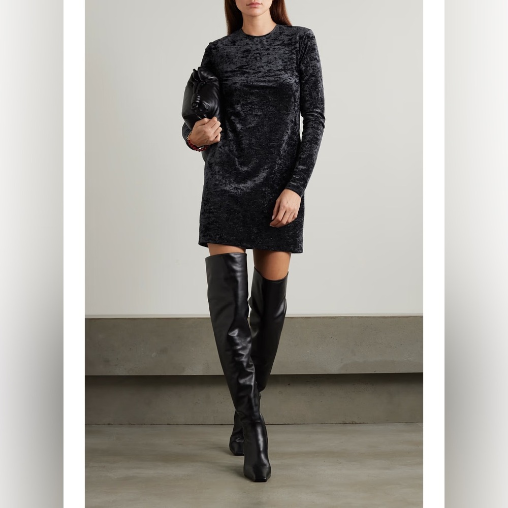 FRAME - Long Sleeve Velvet Mini Dress - Size XS - NWOT